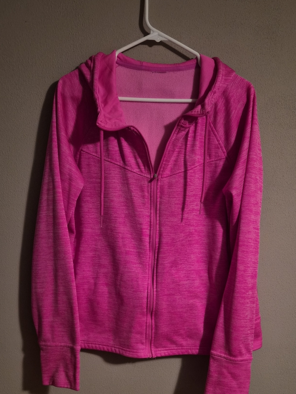 Danskin Pink Full-Zip Utility Hoodie Jacket